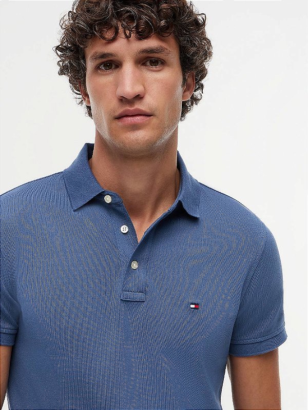 Camiseta Polo Tommy Hilfiger Aegean Sea - 6800704478