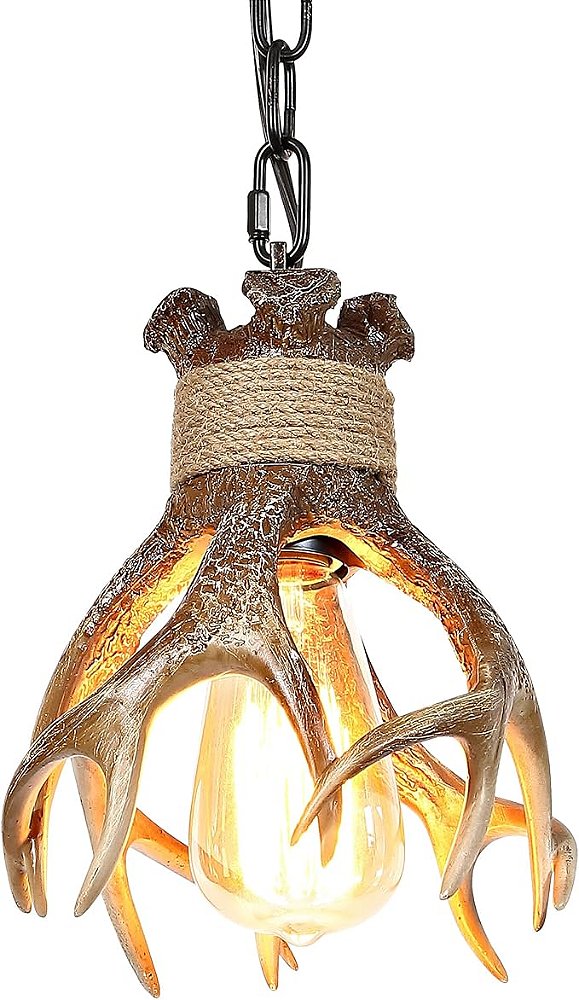 Luminária Suspensa Chifre De Cervo