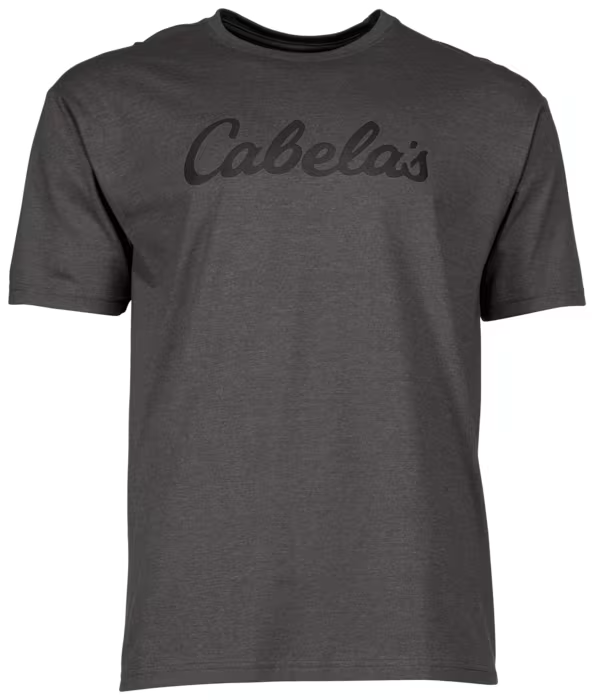Camiseta Cabelas Script Logo Charcoal Heather