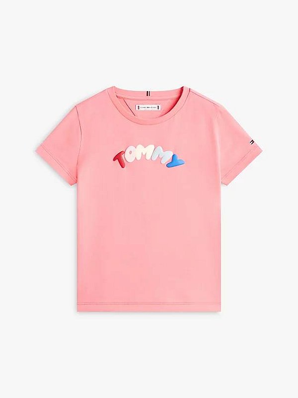 Camiseta Infantil Tommy Hilfiger Tropical Blush 6800764338