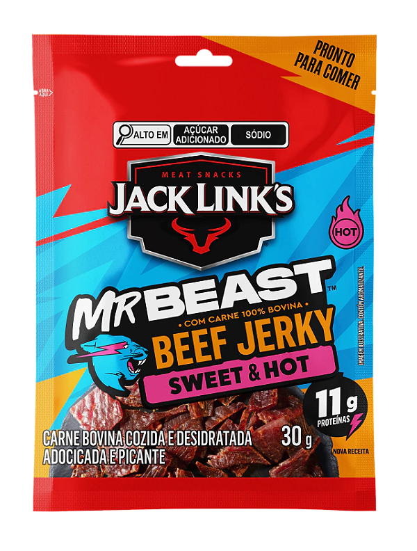BEEF JERKY SWEET & HOT BR 30g MR BEAST