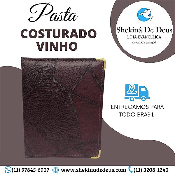 Pasta para hinos louvores modelo costurado