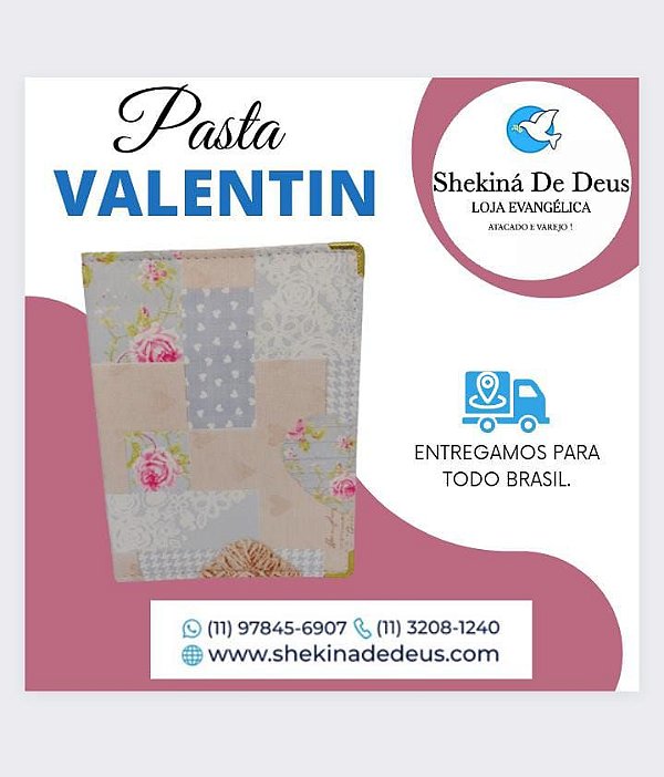 Pasta para hinos louvores modelo valentin