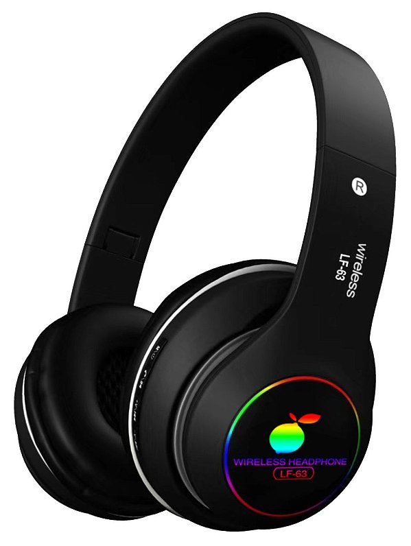 HEADSET LF-63 - FONE SEM FIO BLUETOOTH LEMON - LED COLORIDO