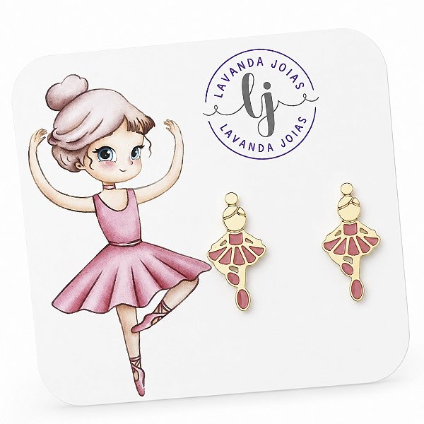 Brinco Bailarina banho Ouro 18k