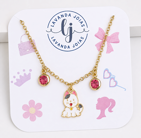 Pulseira Gatinho em banho Ouro 18k
