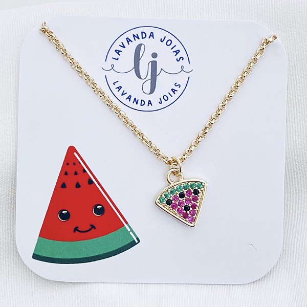 Pulseira Melancia em banho Ouro 18k