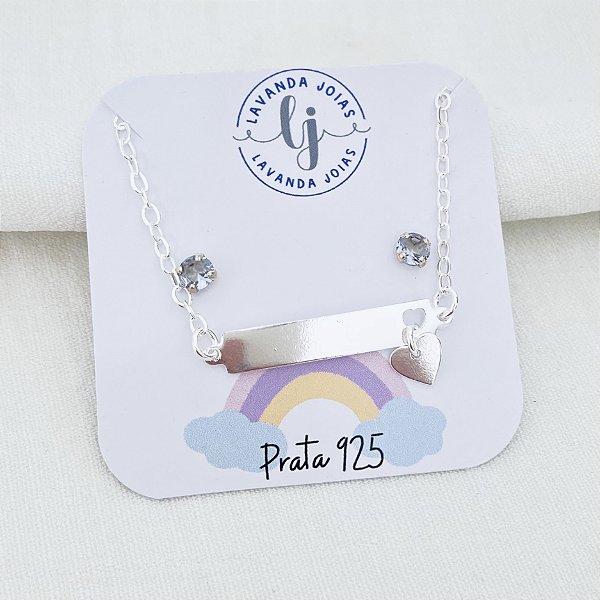 Conjunto Brinco e Pulseira Coração Prata 925