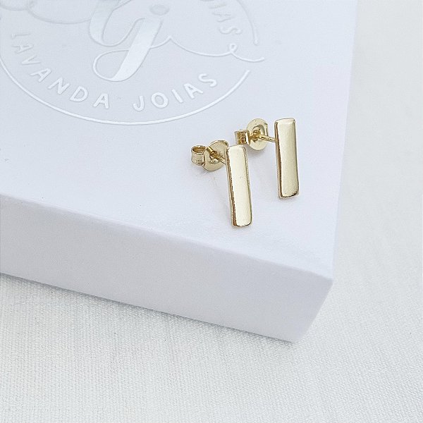 Brinco Palito Slim banho Ouro 18k