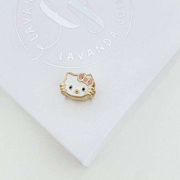 Berloque Separador Hello Kitty em banho Ouro 18k