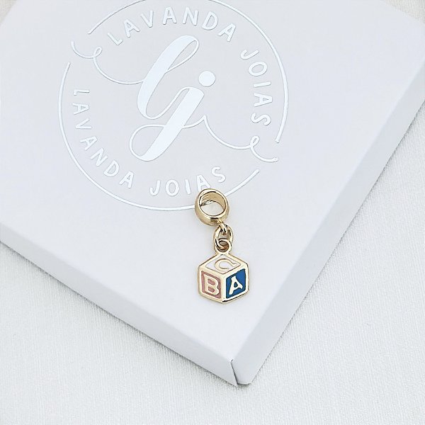 Berloque ABC em banho Ouro 18k