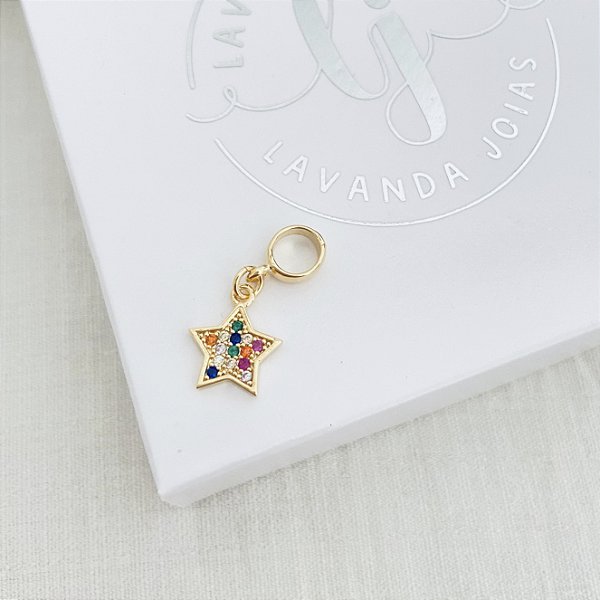 Berloque Estrela em banho Ouro 18k