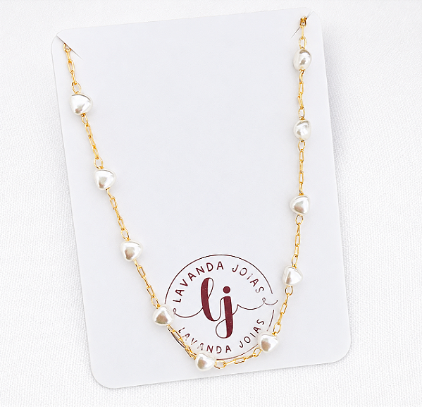 Colar Pérolas em banho Ouro 18k