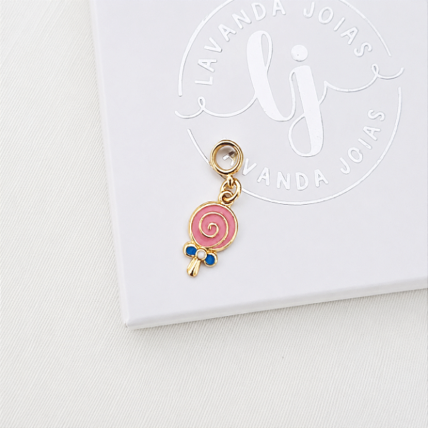 Berloque Lollipop em banho Ouro 18k