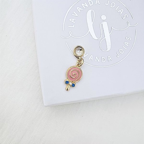 Berloque Lollipop em banho Ouro 18k