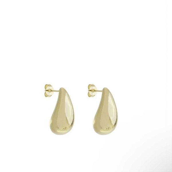 Brinco Gota em banho ouro 18k