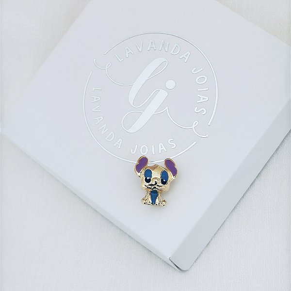 Berloque Separador Stitch em banho Ouro 18k