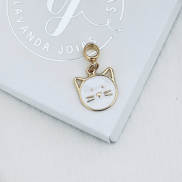 Berloque Cat em banho Ouro 18k
