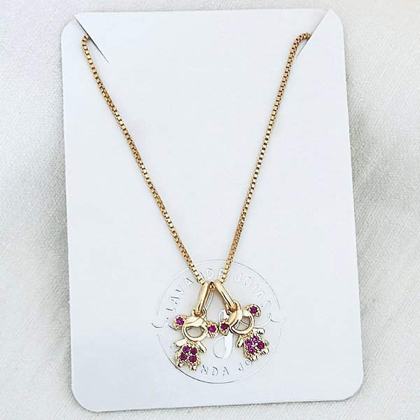 Colar Filhas banho Ouro 18k