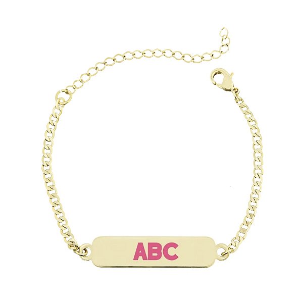 Pulseira Formatura ABC em banho ouro 18k