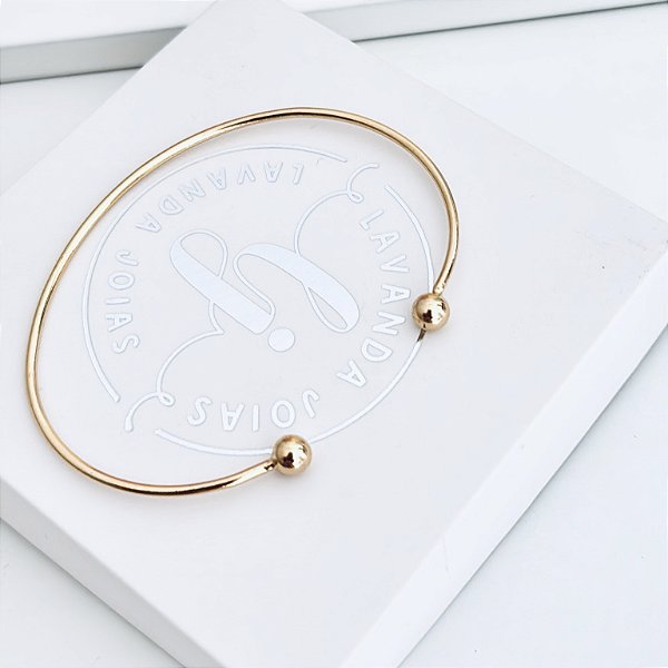Bracelete Bolinha banho Ouro 18k