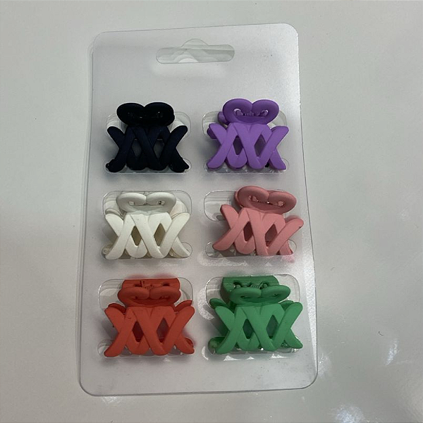 KIT MINI PRESILHA - 6 UNIDADES - CORES SORTIDAS