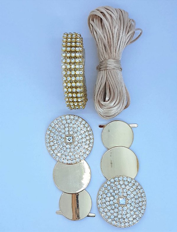 Kit Cabedal Esfera Dourado