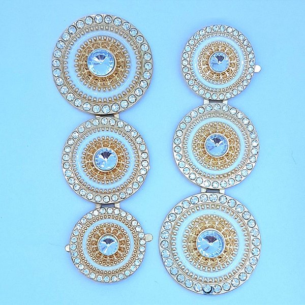 Cabedal Lateral Mandala em metal - branco