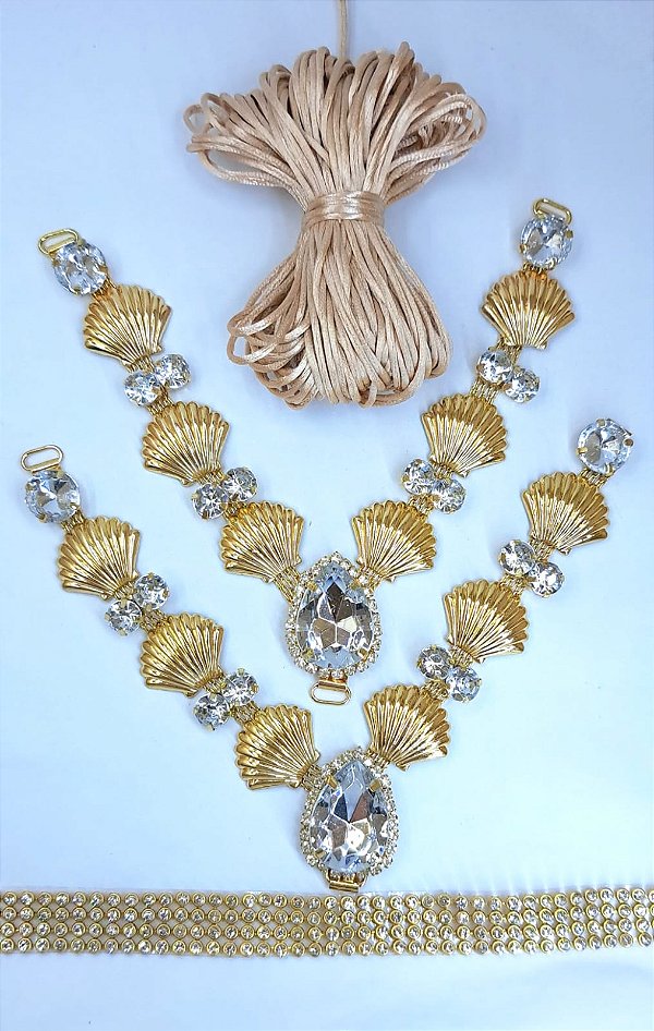 Kit Cabedal Conchas Cristal