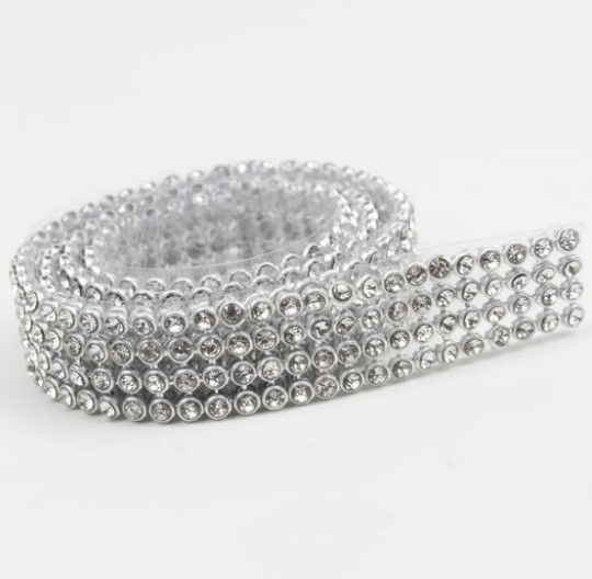Manta de Strass 4 Carreiras - Prata