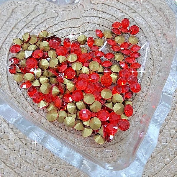 Strass Ponto de Luz SS24 Kit 12 un. - Vermelho