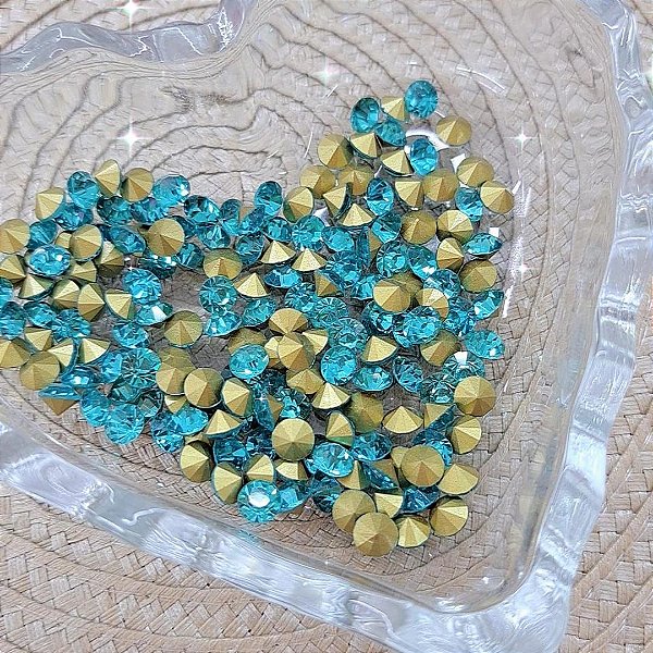 Strass Ponto de Luz SS24 Kit 12 un. - Topázio Azul