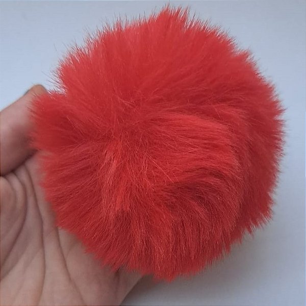 PomPom Pelúcia 70mm - Vermelho
