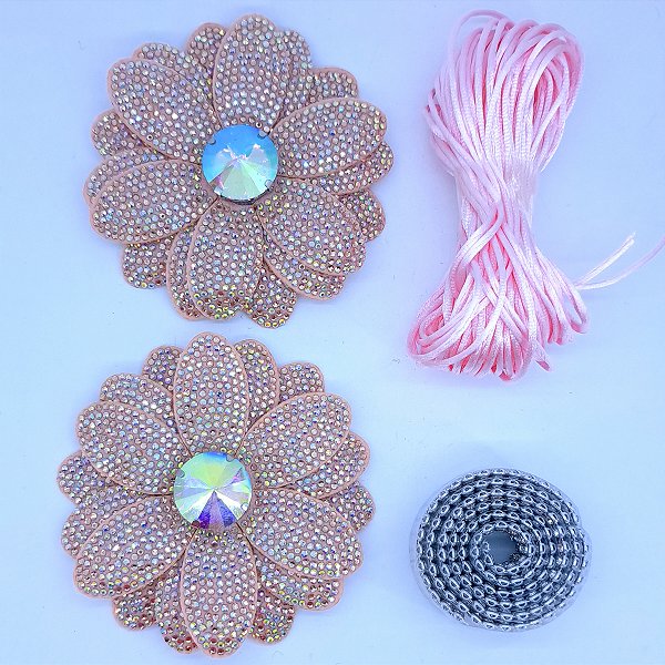 Kit Cabedal em Feltro Pétalas de Encanto - Rosa