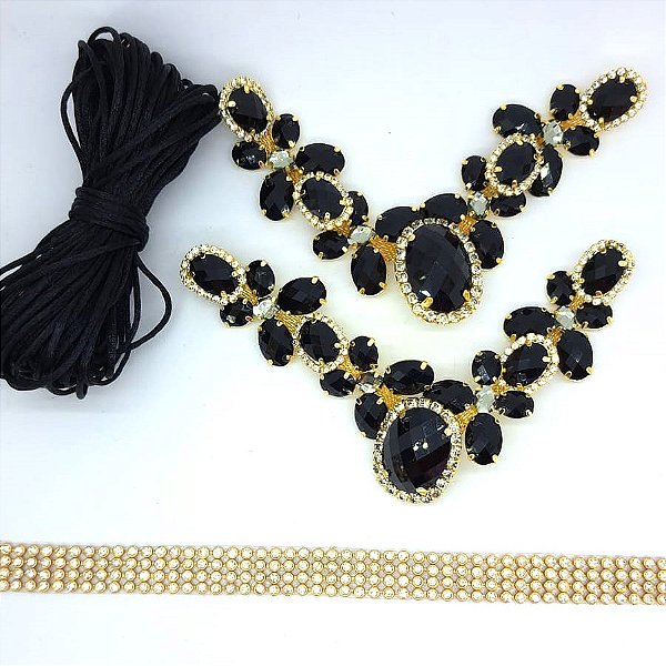 Kit cabedal banhado Imperial - preto