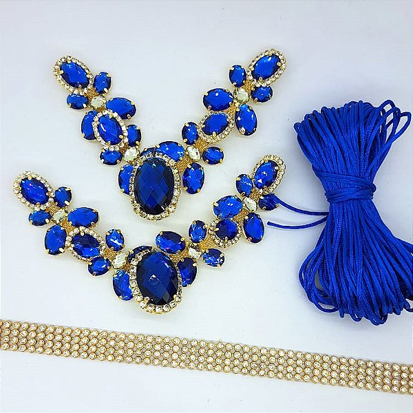 Kit cabedal banhado Imperial - Azul