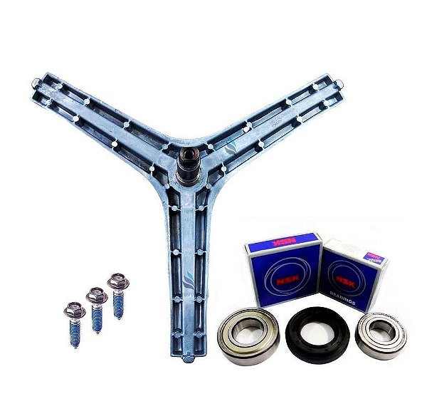 Kit Completo Eixo Tripé Lavadora Samsung C97-14370 Compatível