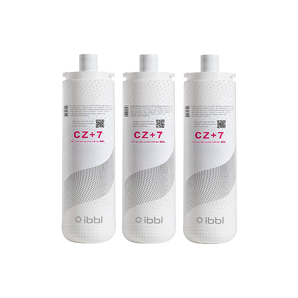 Kit Com 3 Refil Filtro Ibbl Cz+7 Para Purificador De Água
