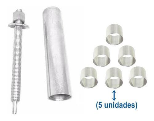 Colocador + 5  Bucha Inox Lavadora Lte07