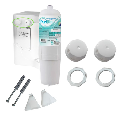 Kit Compatível Filtro Suporte E Botões Soft Everest Branco