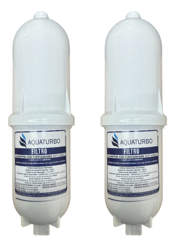 Kit 2 Refil Filtro Aquaturbo P/ Purificador Soft Everest