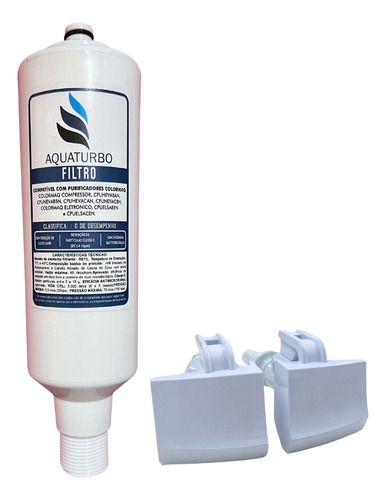 Refil Aquaturbo Filtro Purificador Colormaq + Torneira