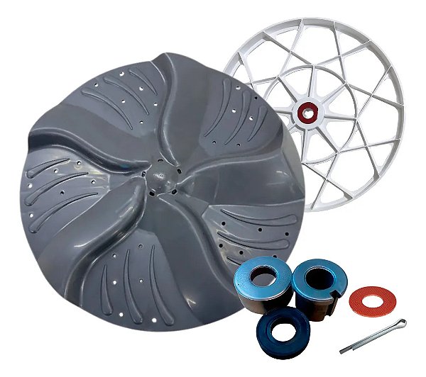 Agitador Batedor Colormaq Lcb Lcs 10/12kg E Kit Bucha Polia Cinza