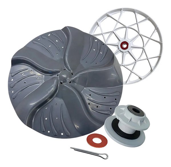 Kit Agitador Tanquinho Colormaq Lcs 14kg 20kg Cubo E Polia Cinza