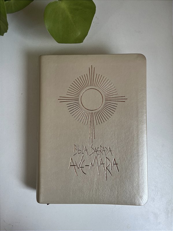 BÍBLIA AVE MARIA - CAPA EUCARISTIA - LUXO COM ABAS