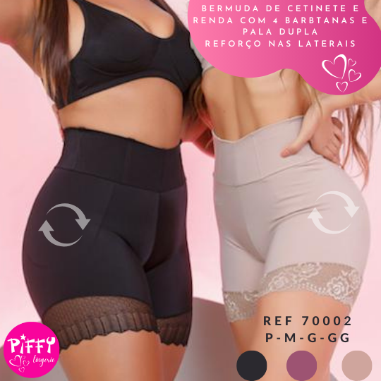 Short Modelador com Renda e 4 Barbatanas