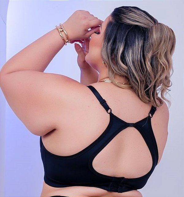 Soutien Plus Size Camiseta com Barbatanas Laterais