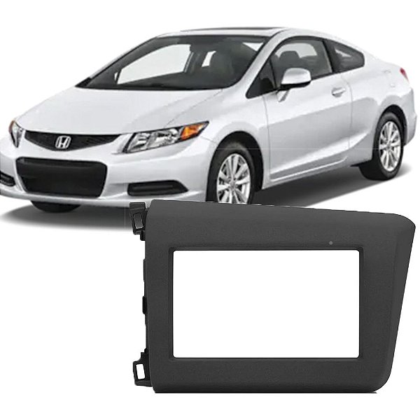 Moldura Painel Honda Civic 2012-2016 2 Din Grafite Padrão Japonês Chinês
