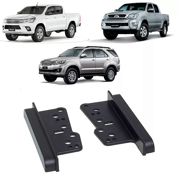 Moldura Painel Corolla Fielder Rav Etios Hilux 2003-2011 Black Piano 2 Din
