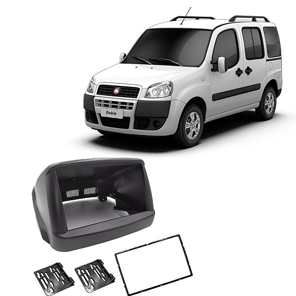 Moldura Painel 2 Din Multimidia Fiat Doblo 2002-2012 Padrão Chinês Japonês